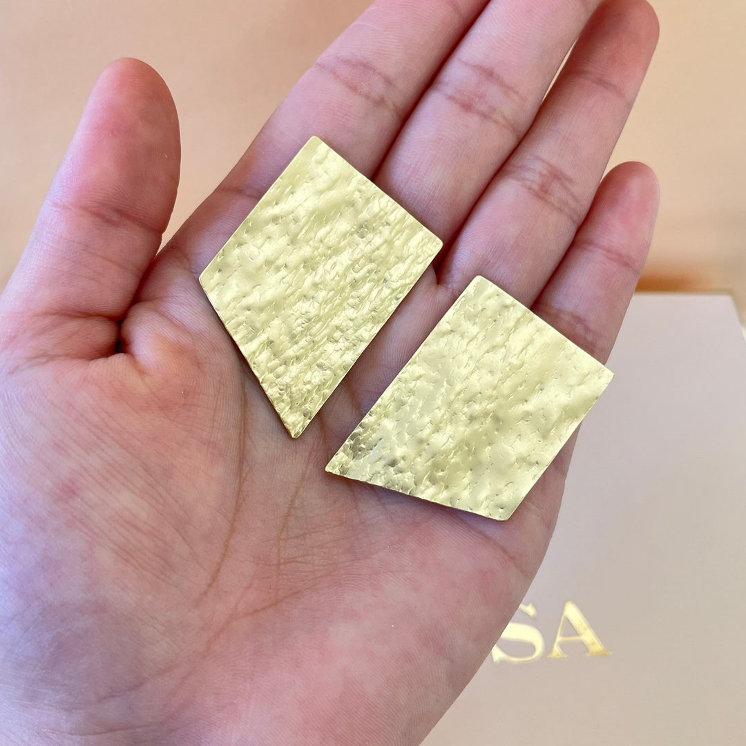 Gold handmade earrings