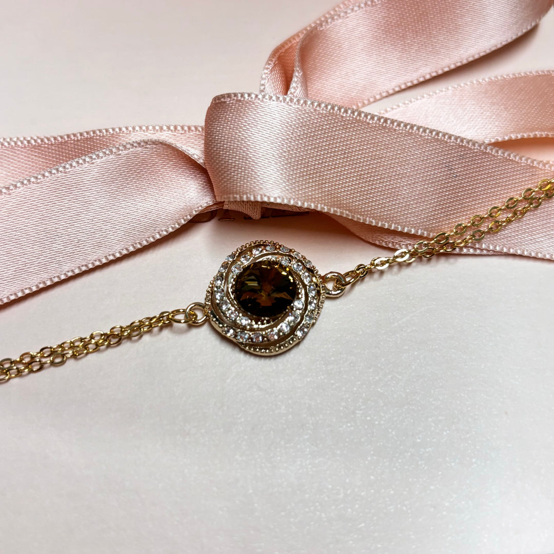 Dainty brown bracelet