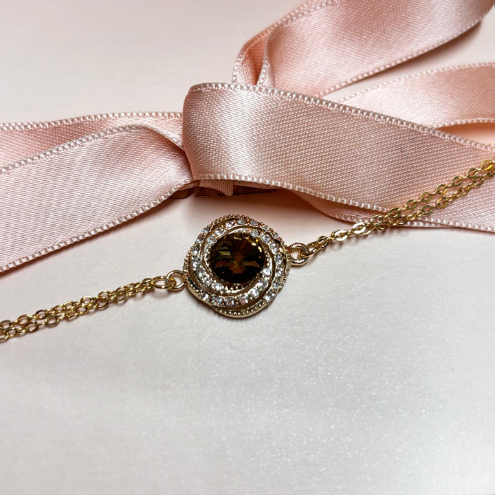 Dainty brown bracelet