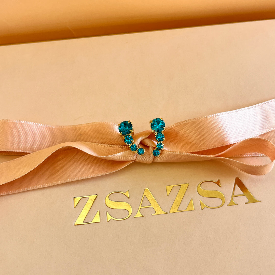 Verdemar preciosa crystals studs