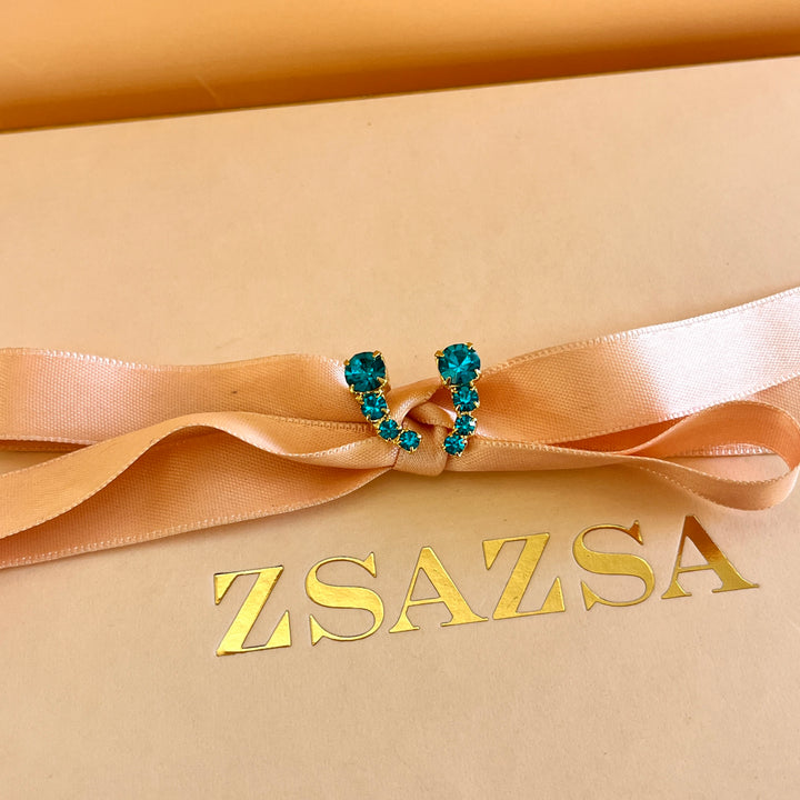 Verdemar preciosa crystals studs