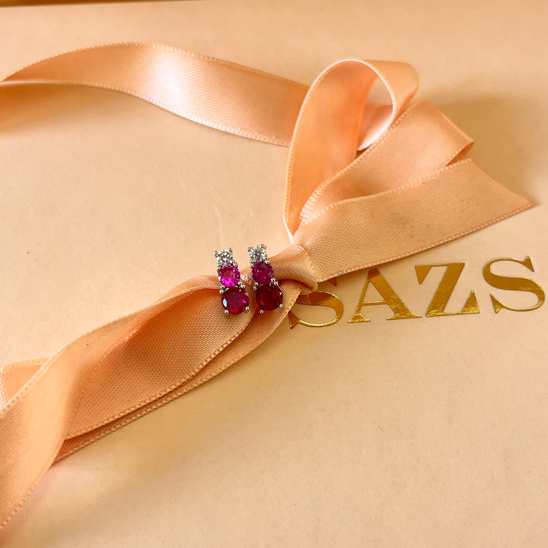 Fuchsia trilogy zircone set