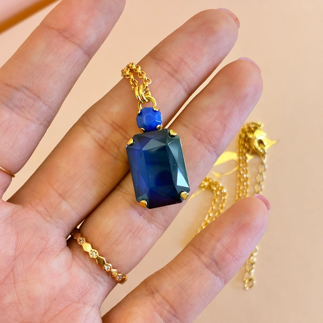 Royal blue Swarovski crystals set