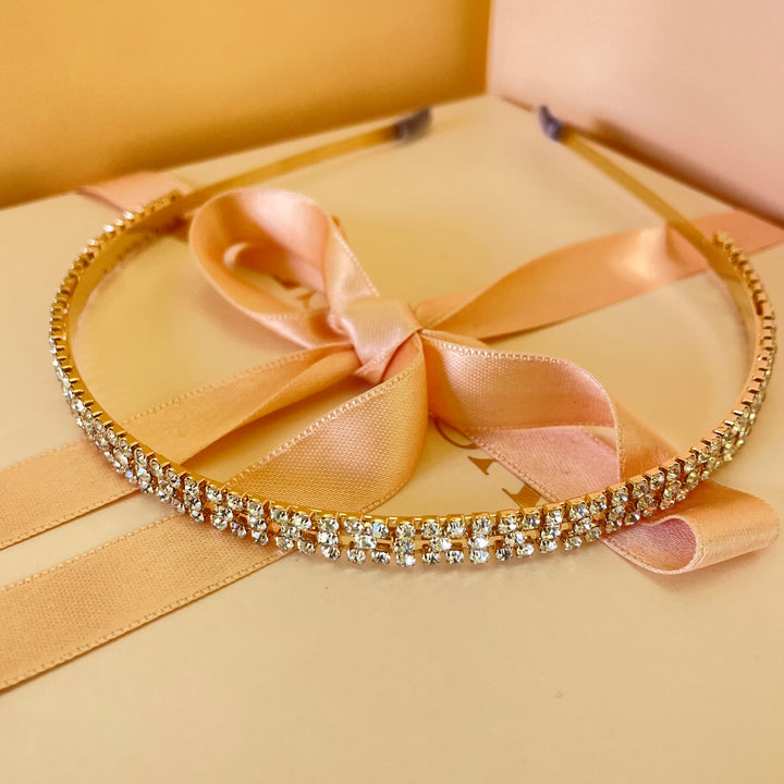 Dainty gold headband