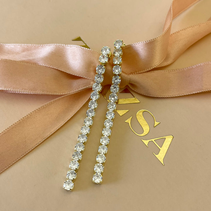 Long tennis earrings