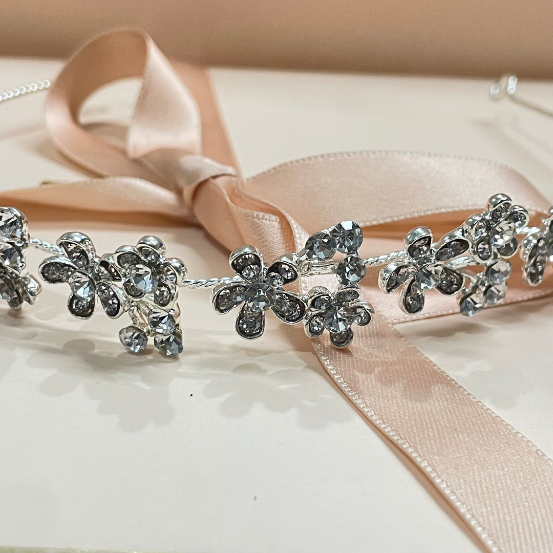 Silver Dainty flowers headpiece