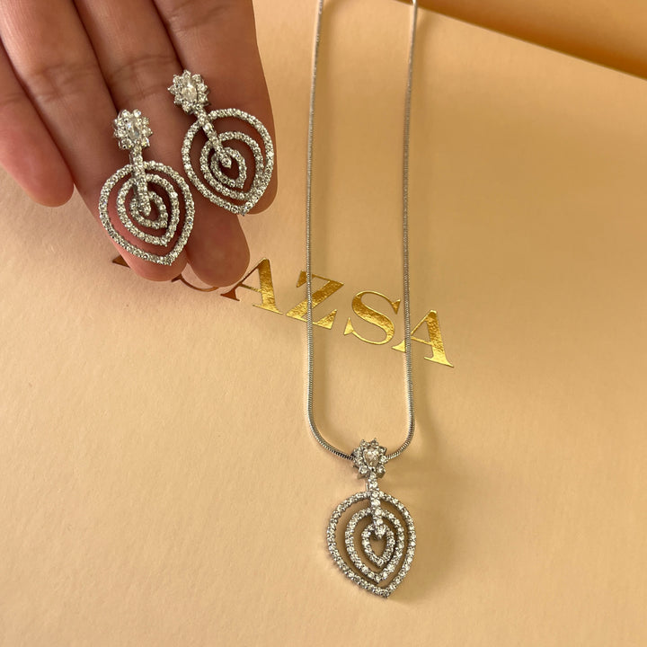 Silver zircone set