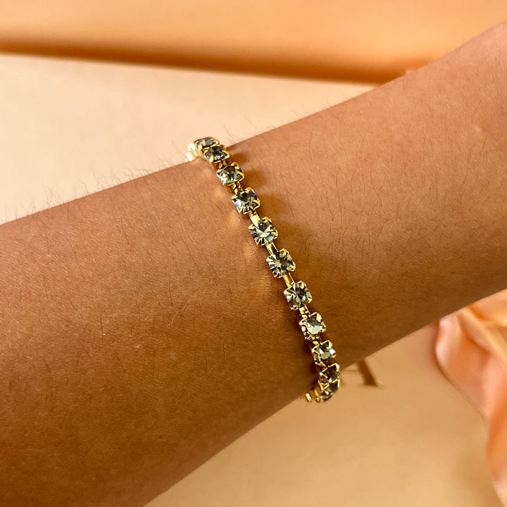 Grey preciosa crystals bracelet