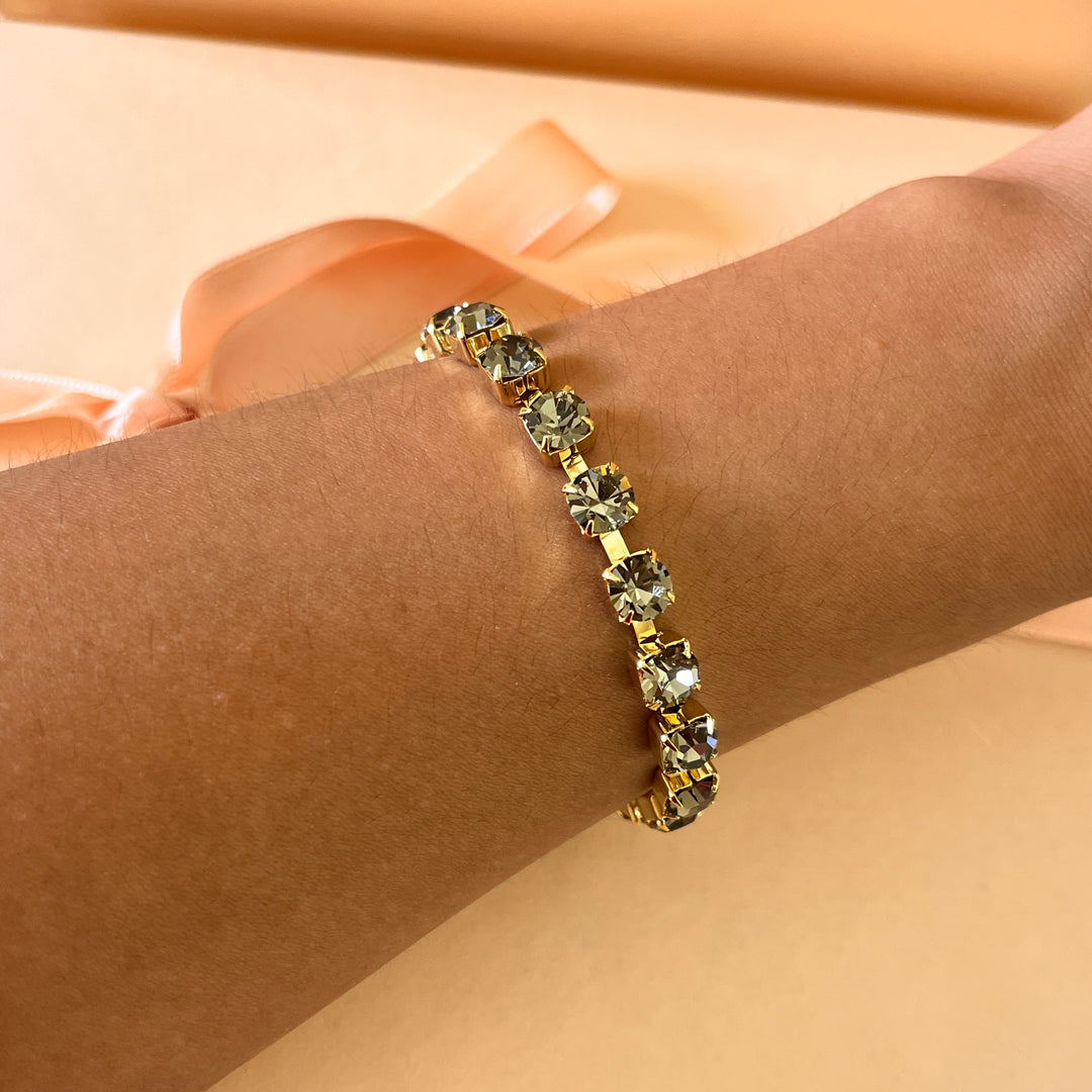 Grey preciosa crystals bracelet
