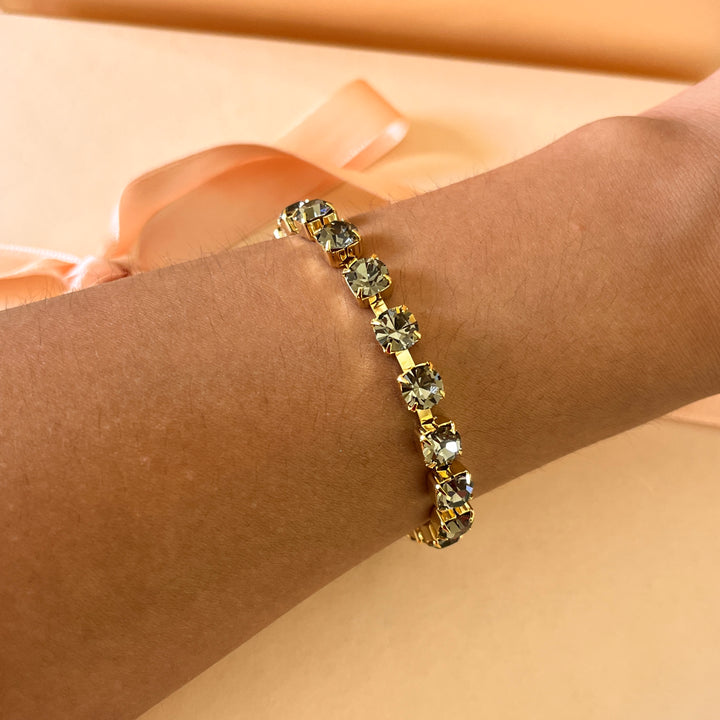 Grey preciosa crystals bracelet
