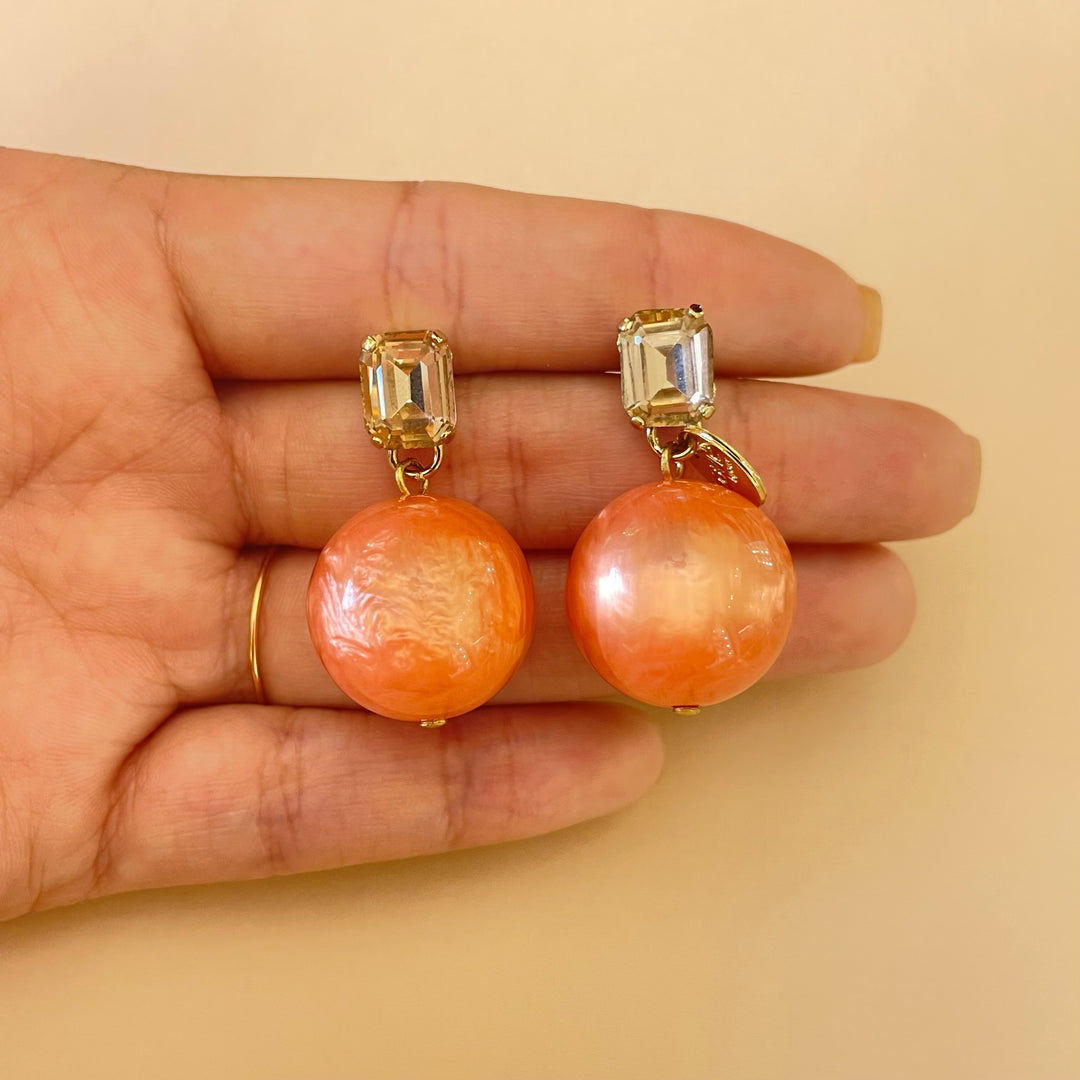 Peach Swarovski set