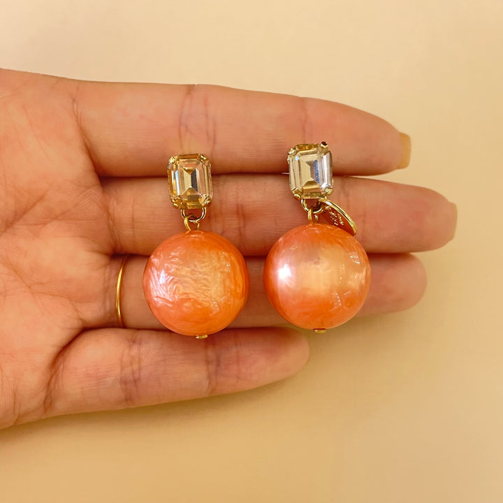 Peach Swarovski set