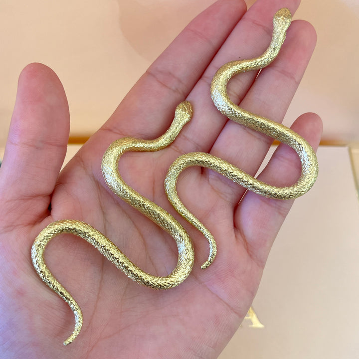 Snake gold handmade earring & ring