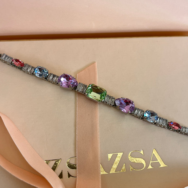 Multicolor Swarovski crystals bracelet