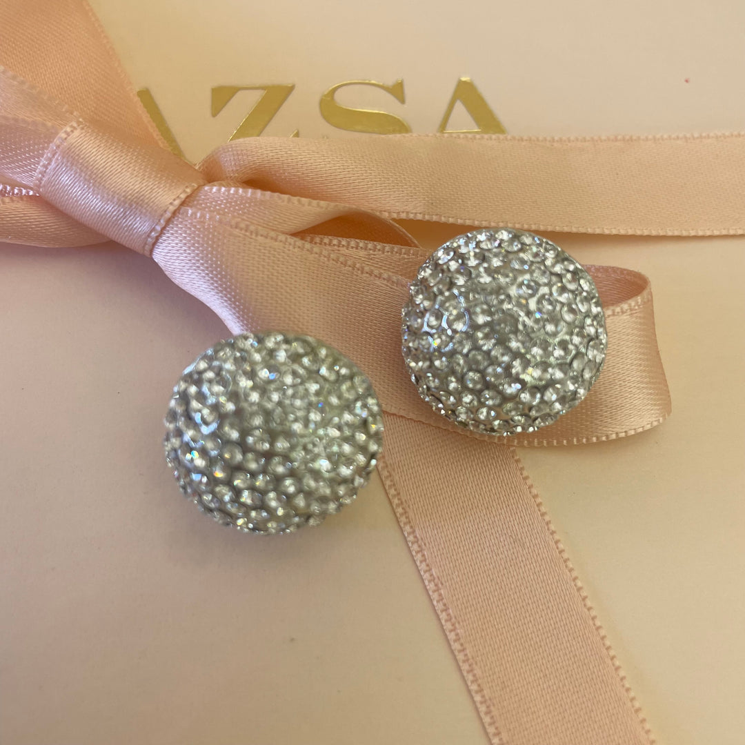 Grey pearls and rhinestone set