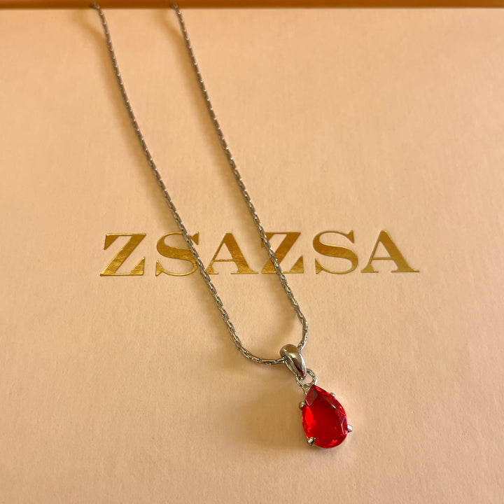 Red teardrop Swarovski Crystals set