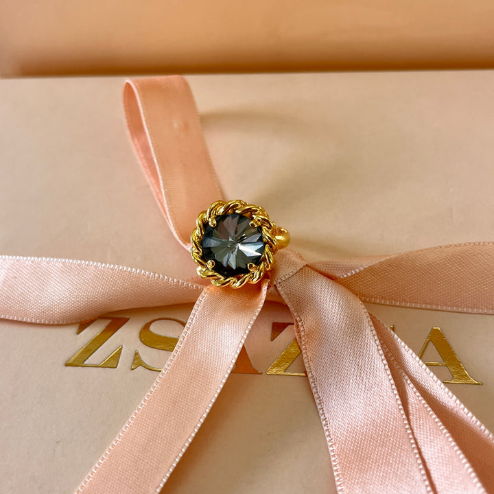Grey preciosa crystal ring