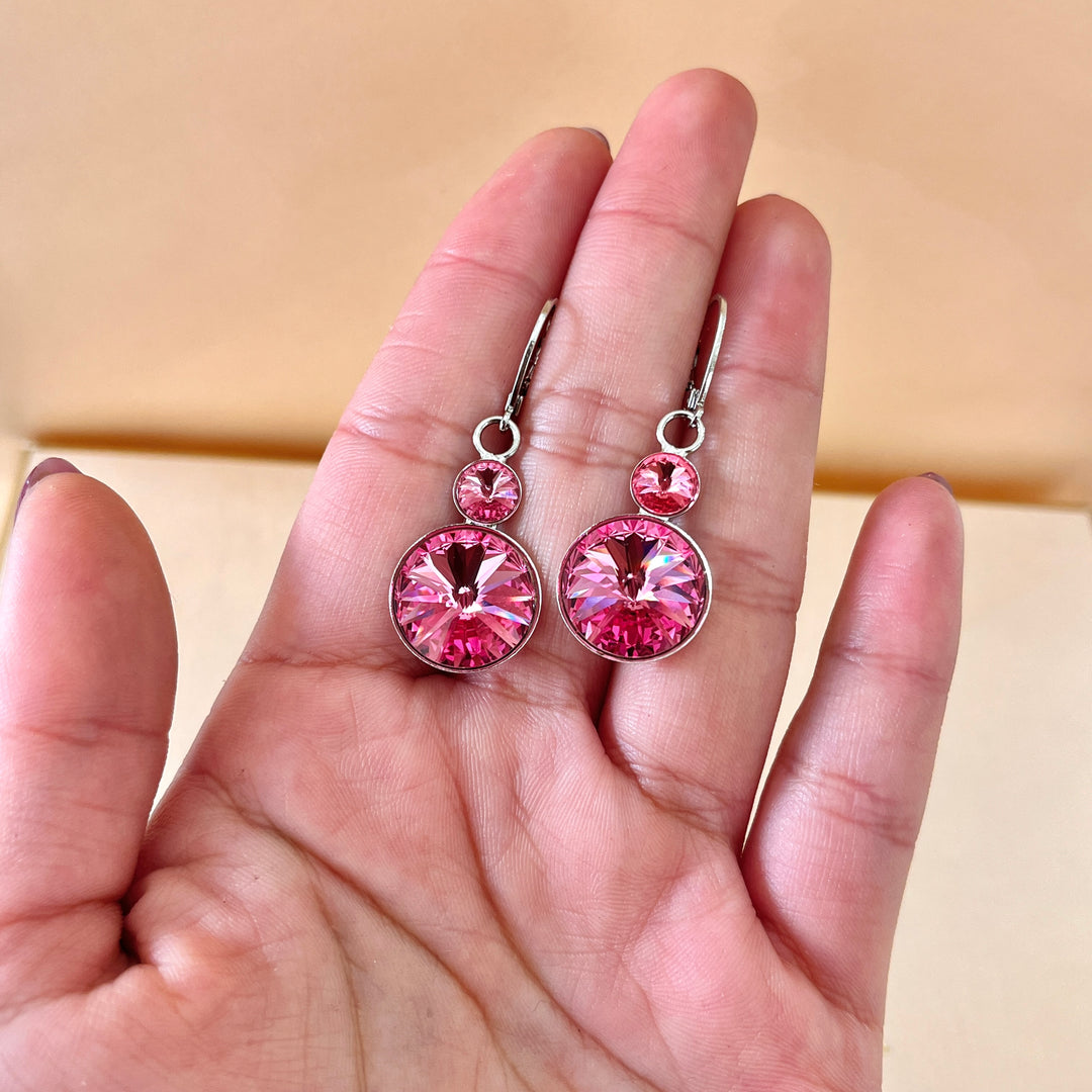 Pink Swarovski crystals set