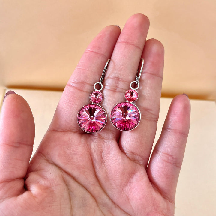 Pink Swarovski crystals set