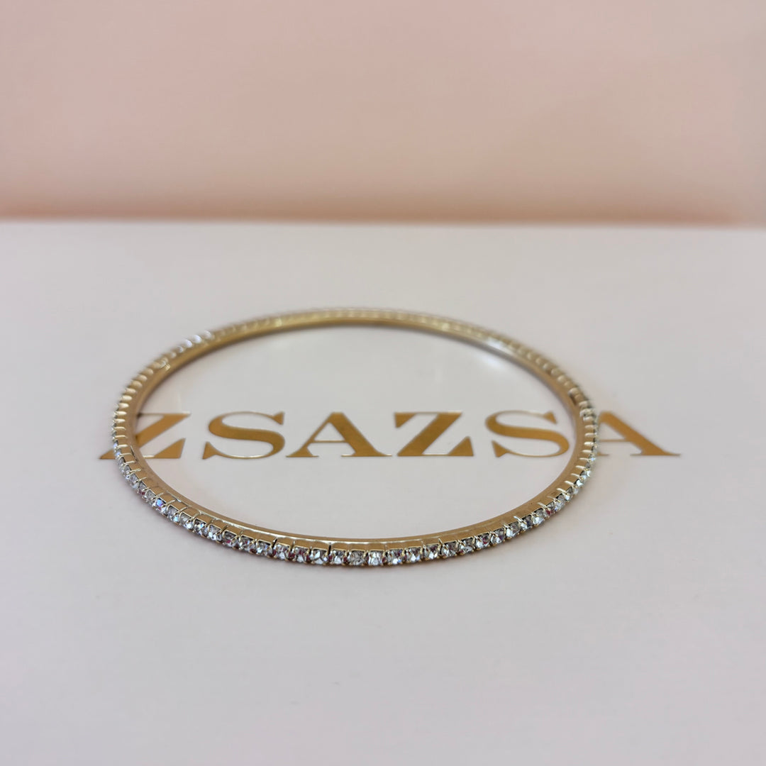 Thin rhinestone bangle