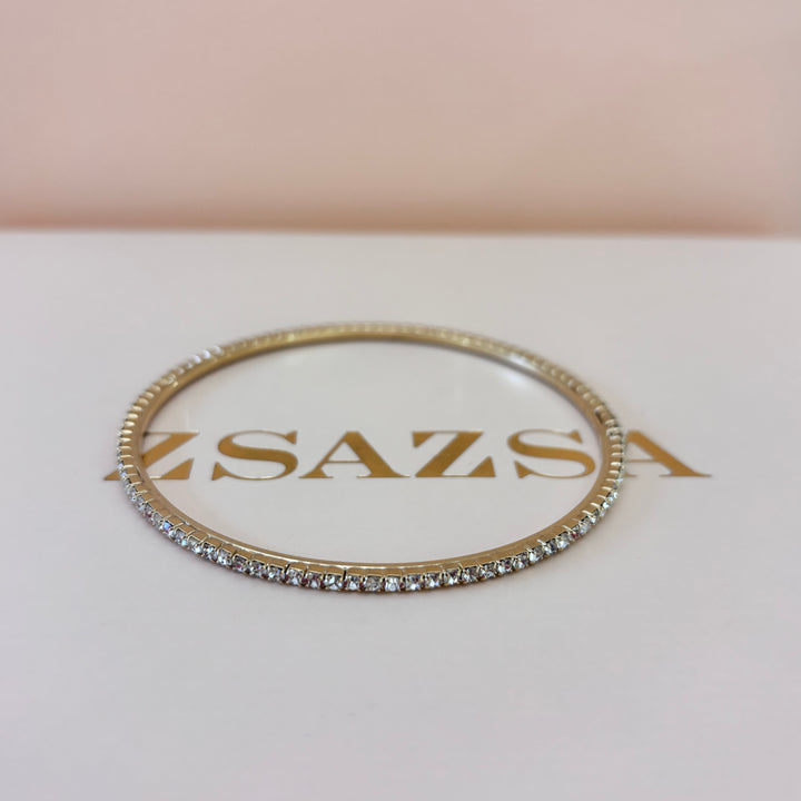 Thin rhinestone bangle