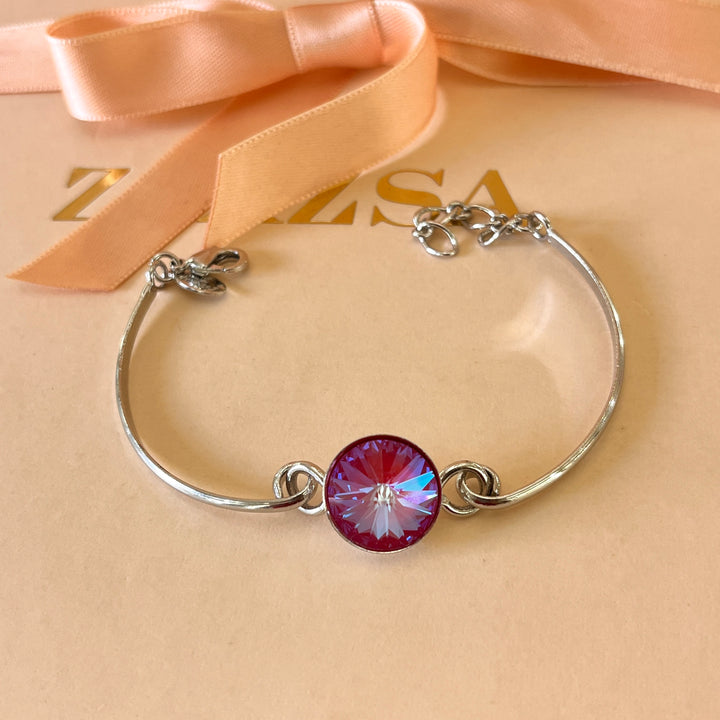 Fuchsia Swarovski crystals set