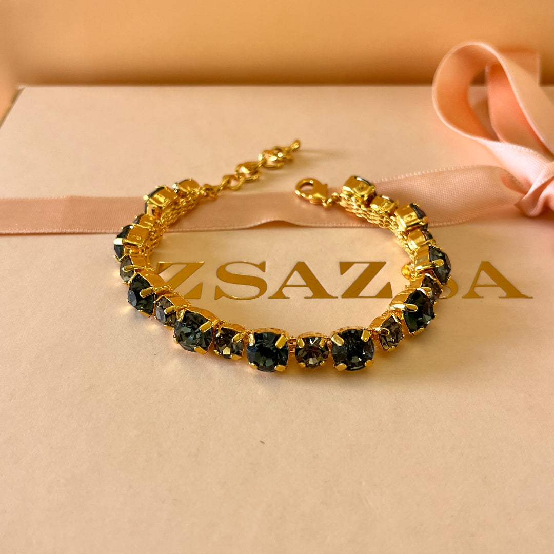 Grey preciosa crystals bracelet