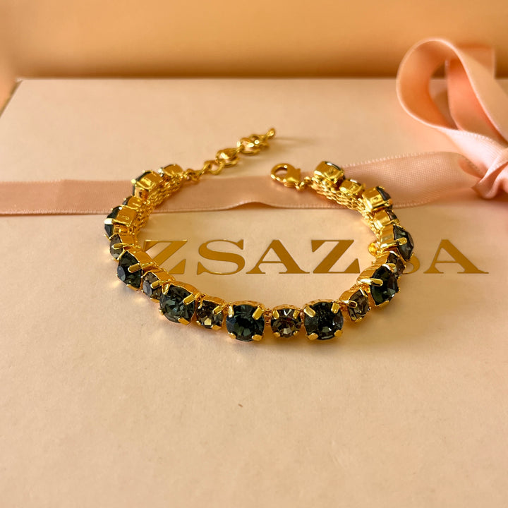 Grey preciosa crystals bracelet