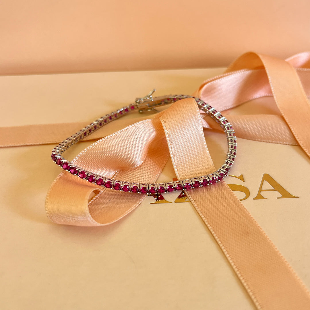Fuchsia zircone bracelet