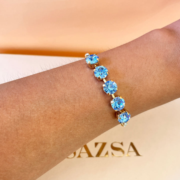 Light blue Preciosa crystals bracelet