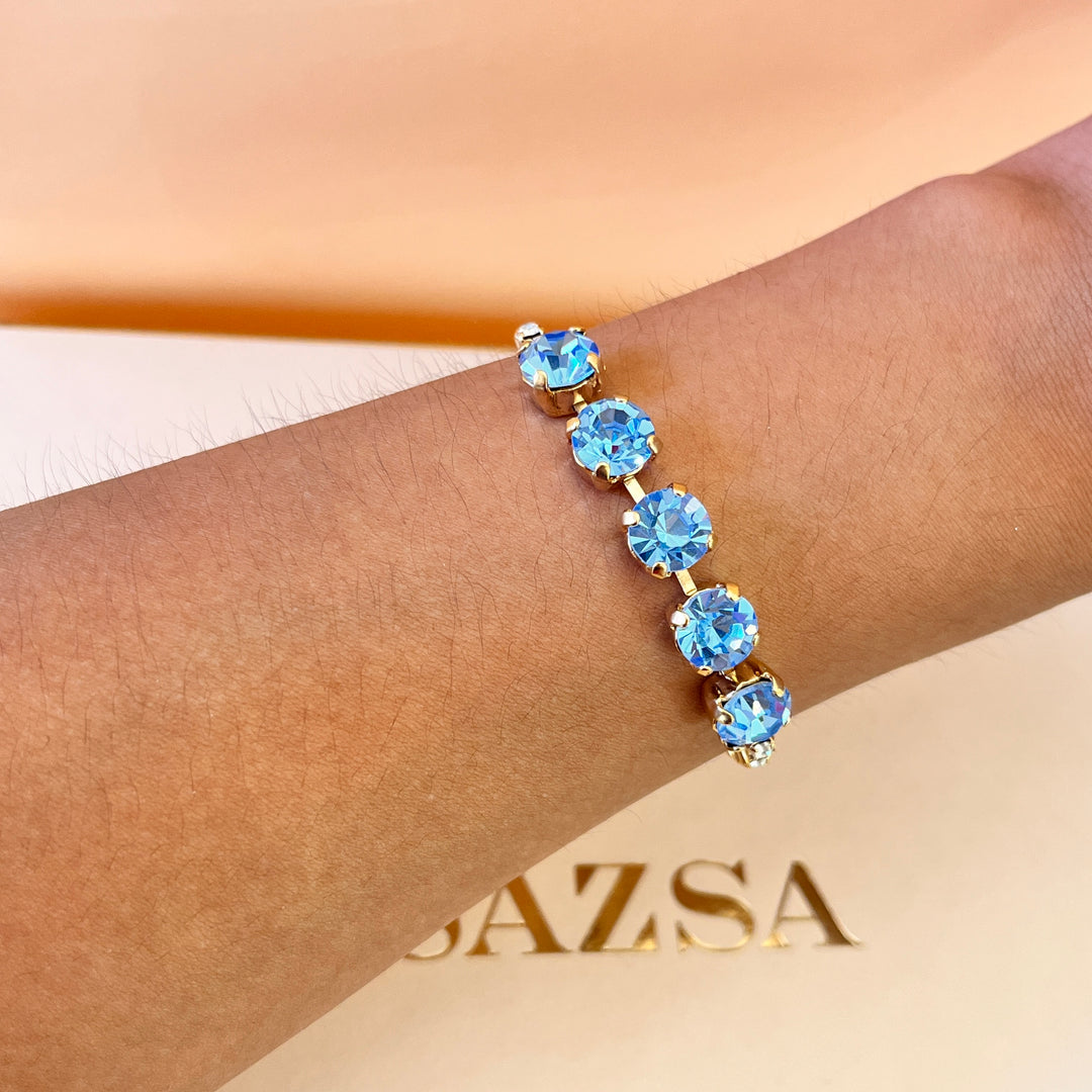 Light blue Preciosa crystals bracelet