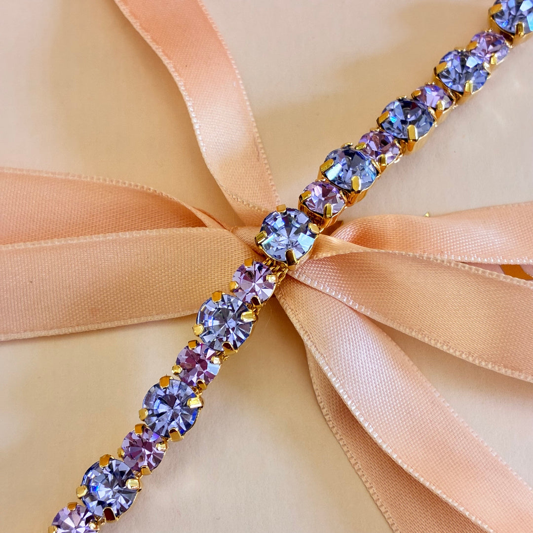 Lilac Swarovski crystals bracelet
