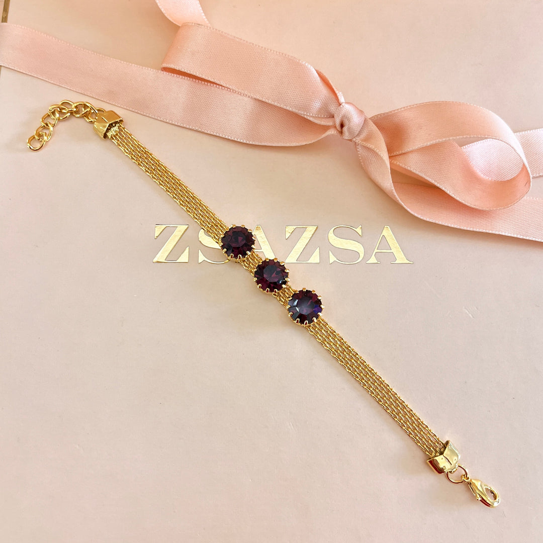 Purple preciosa crystals set