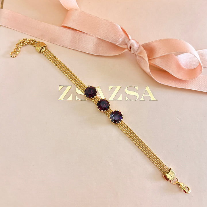 Purple preciosa crystals set