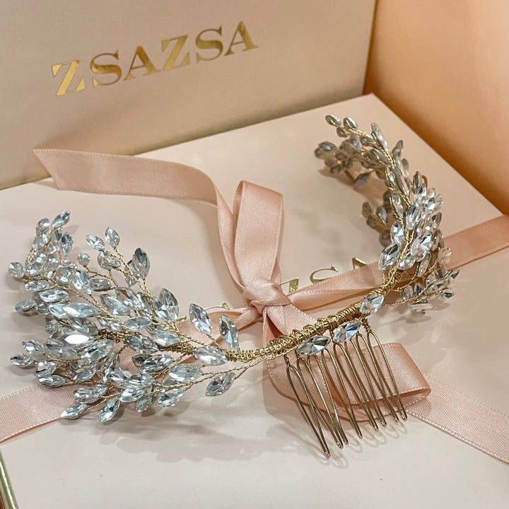 Stunning 2 side marquise comb