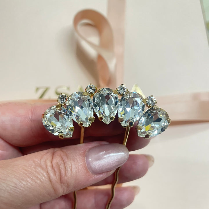 Teardrops Swarovski pin