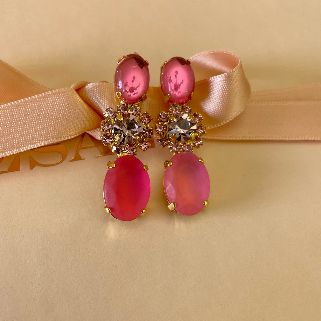 Pink earrings