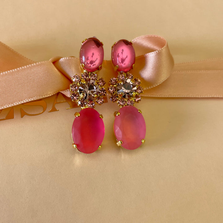 Pink earrings