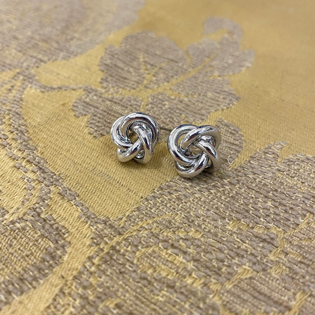 Silver Knotted Studs