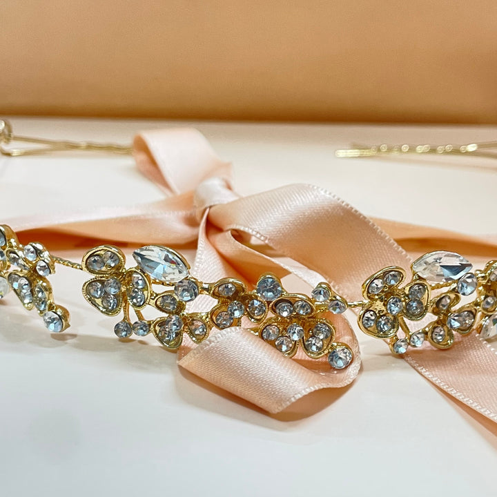 Versatile flowers and marquise headpiece