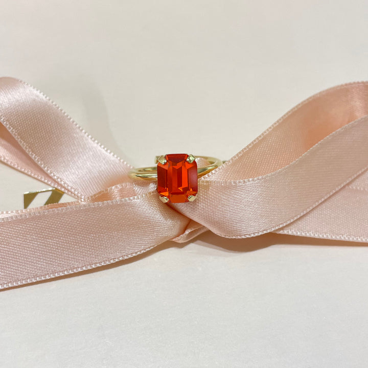 Orange Swarovski crystals set