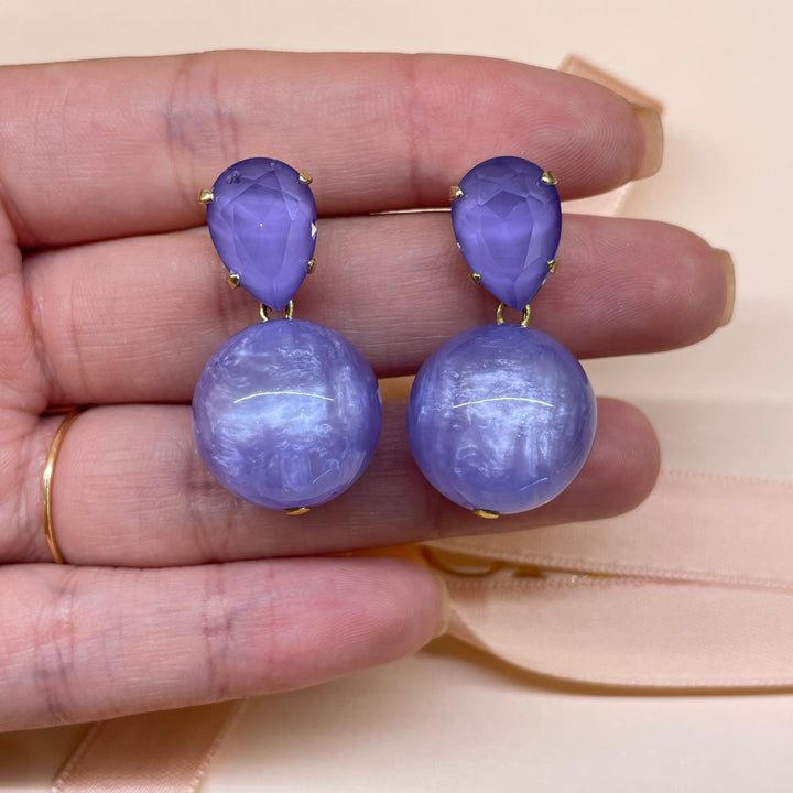 Teardrop Lilac Swarovski set