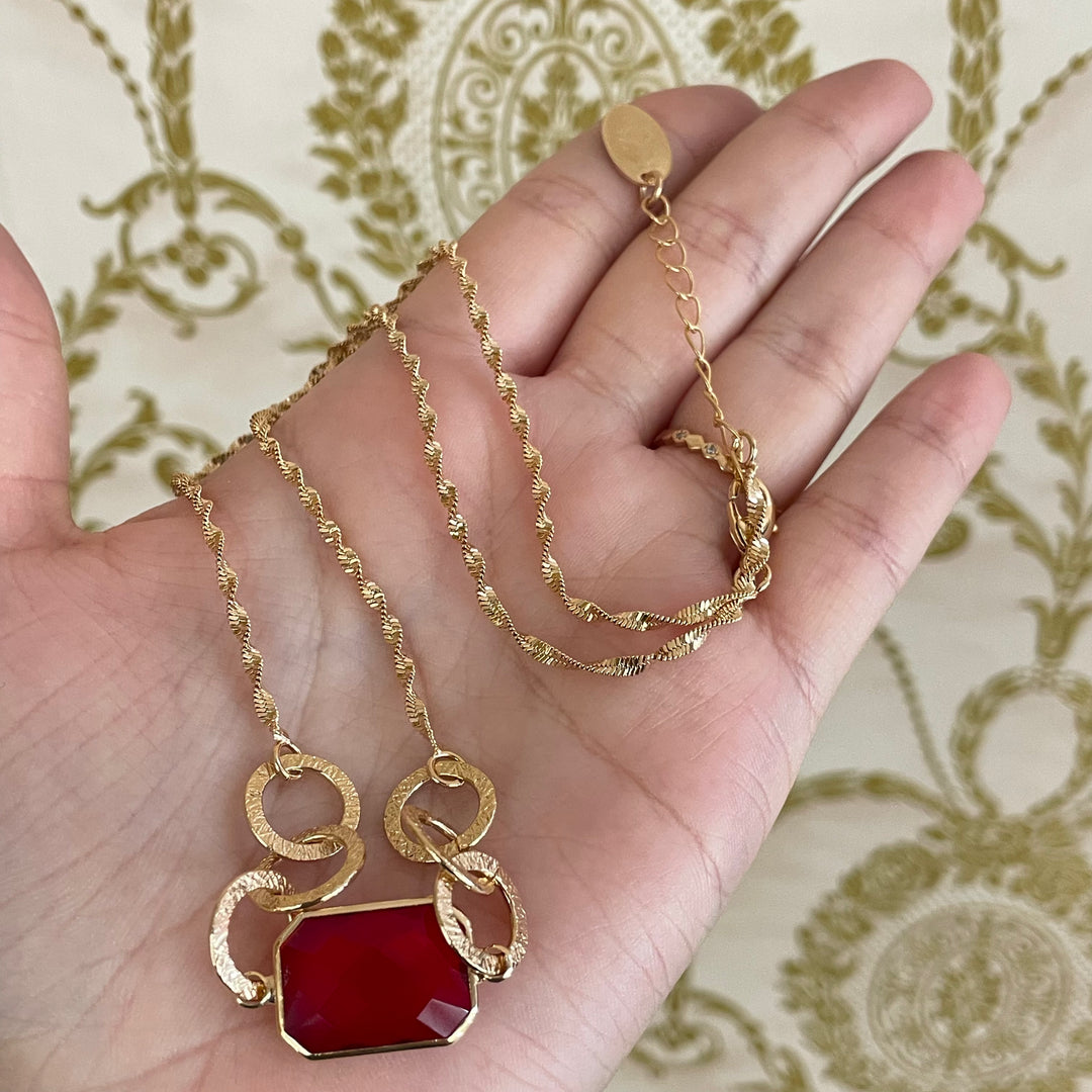 Red handmade & resin set