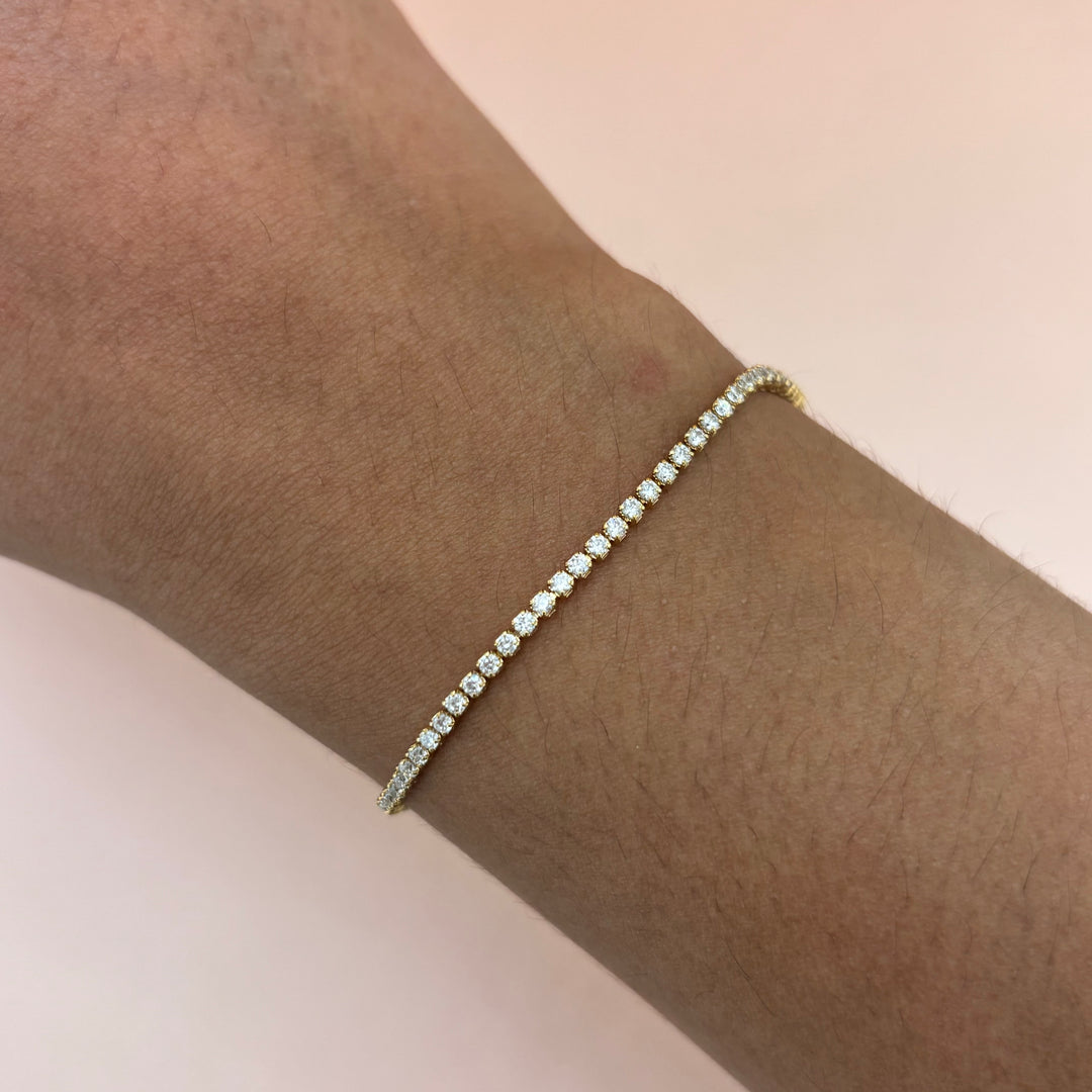 Thin tennis bracelet