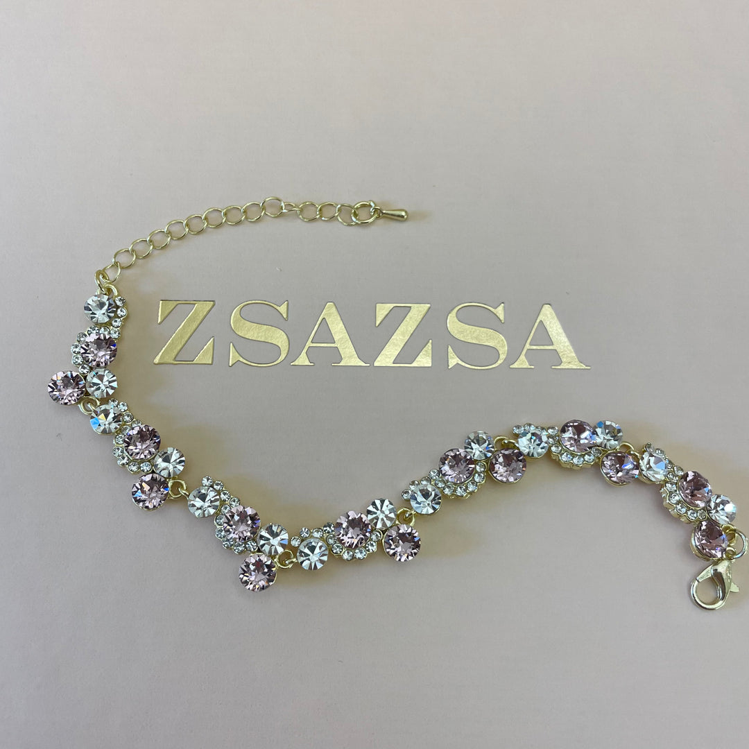Elegant Lilac Swarovski crystals set
