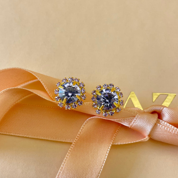 Dainty Lilac preciosa crystals set