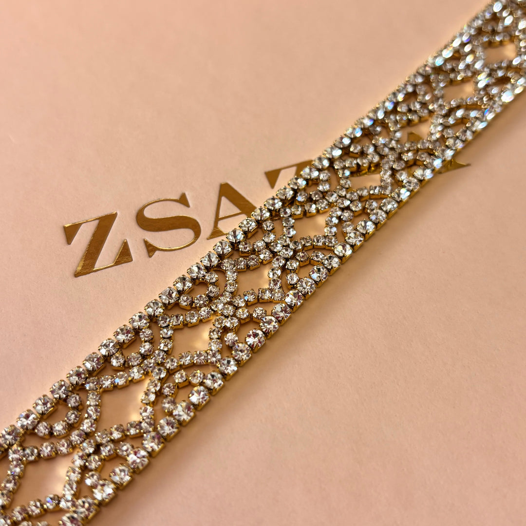 Thick rhinestone bracelet