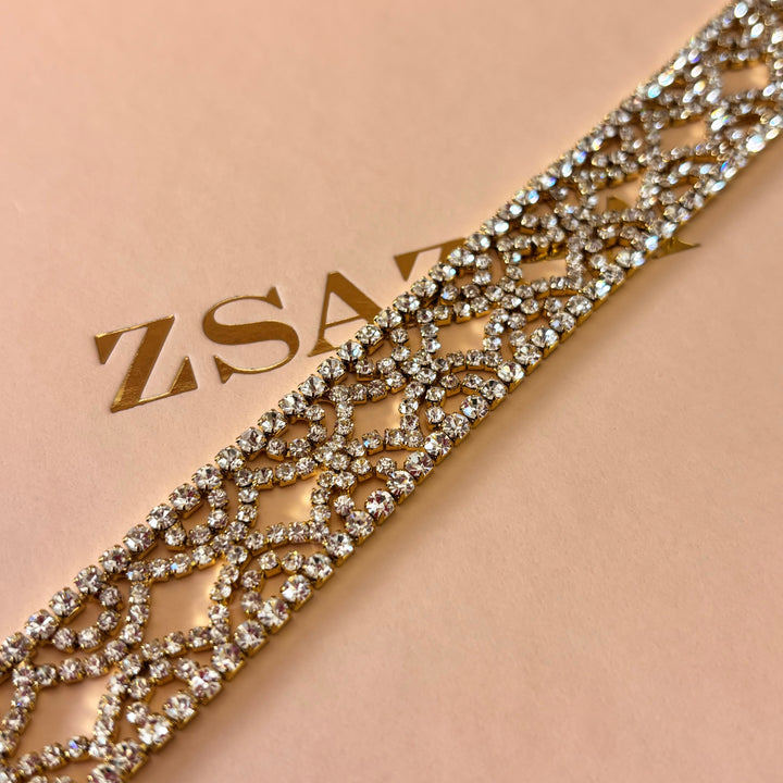 Thick rhinestone bracelet