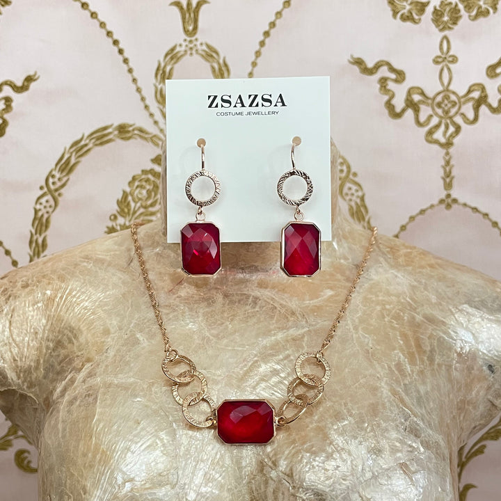 Red handmade & resin set