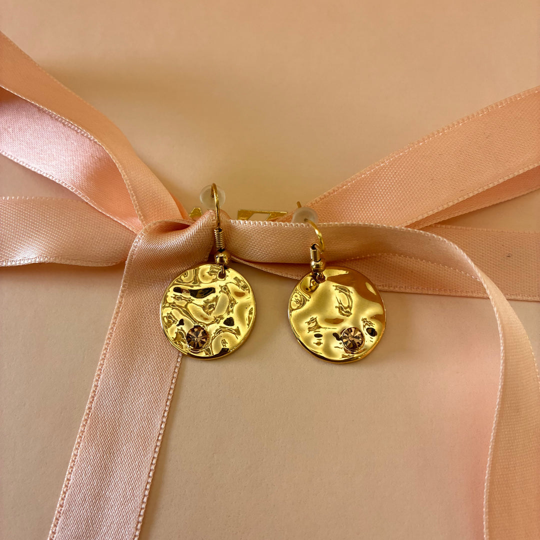 Handmade champagne Swarovski crystals set